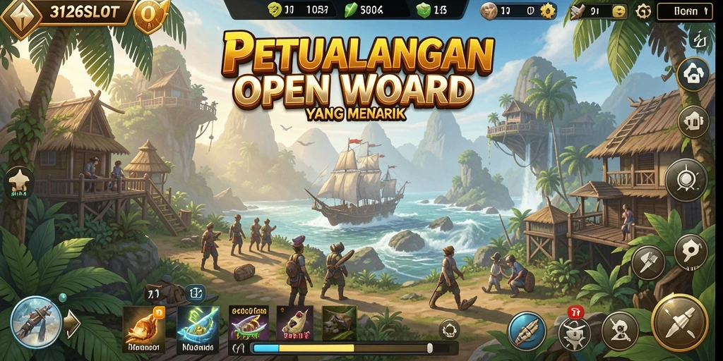 Tampilan menarik dari gameplay Open World 3126SLOT.