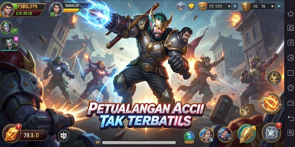 Tampilan gameplay seru di 738SLOTS dengan efek visual yang mengagumkan.
