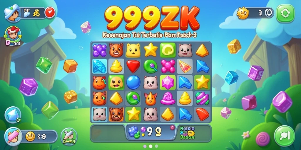 Saat bermain 999ZK, cocokkan objek untuk meraih skor tinggi.