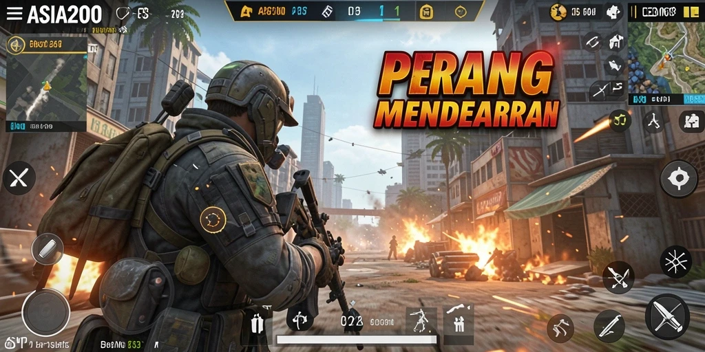 Tampak aksi seru dalam gameplay FPS ASIA200.