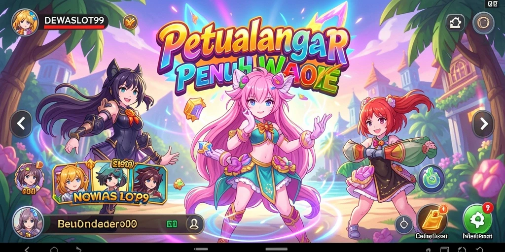 Screenshot DEWASLOT99 menampilkan gameplay karakter anime yang dinamis dan menarik.