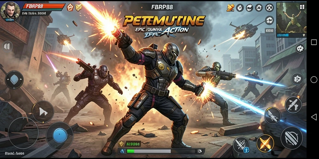 Tampilan gameplay seru dan mendebarkan dari FBRP88.