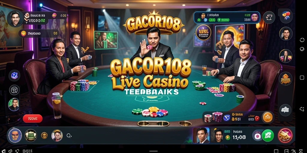 Tampilan gameplay GACOR108 yang menakjubkan dalam suasana Live Casino.