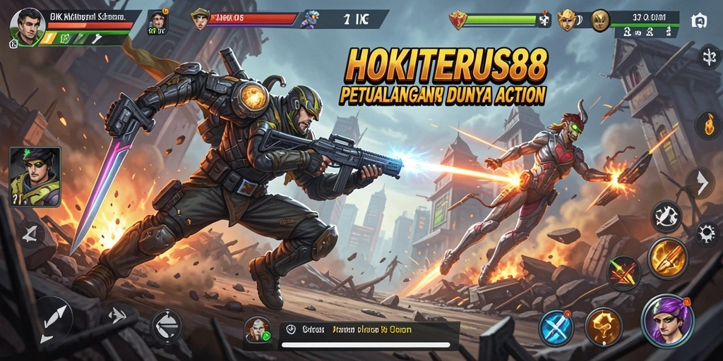 Tangkapan layar HOKITERUS88 yang menunjukkan aksi seru dalam permainan.