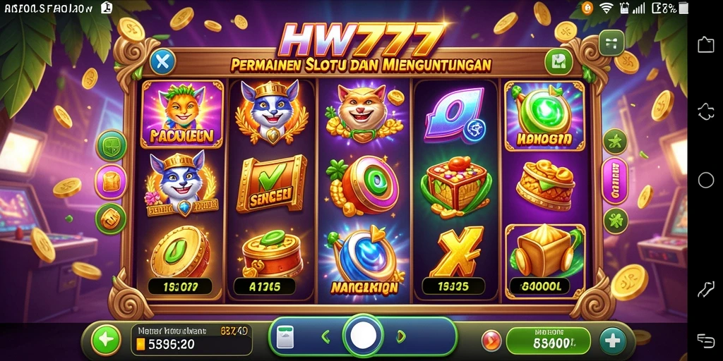 Tampilan gameplay HW777 yang menarik dan seru dalam permainan Slot.