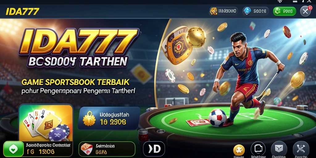 Screenshot IDA777 menampilkan tampilan merek Sportsbook yang menarik.