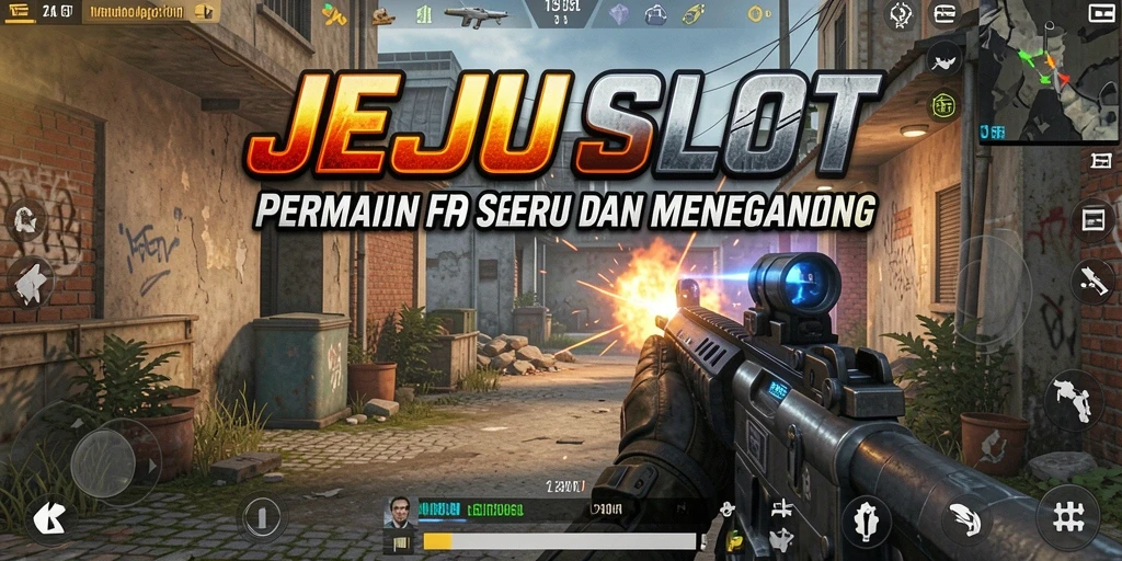 Tangkapan layar menunjukkan aksi menegangkan dalam JEJUSLOT.
