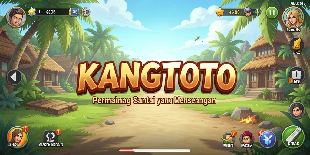 Screenshot KANGTOTO menunjukkan gameplay casual yang ceria dan menghibur.