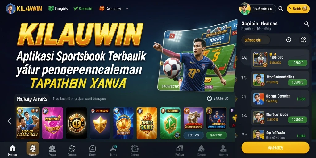 Screenshot KILAUWIN menunjukkan antarmuka sederhana untuk taruhan olahraga.