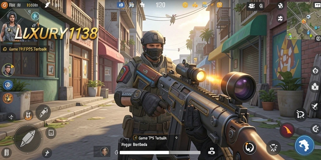 Tampilan aksi seru dalam gameplay TPS LUXURY138.