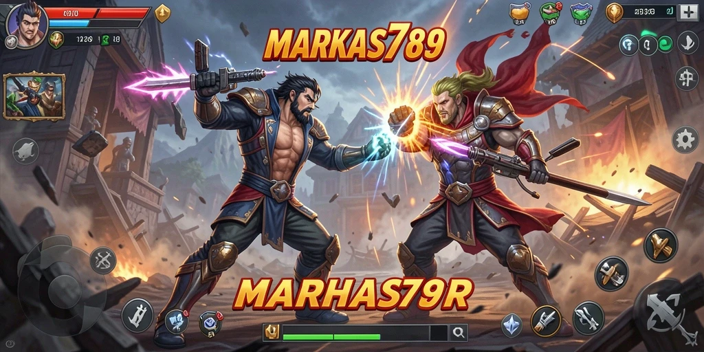 Tampilan gameplay <strong>MARKAS789</strong> yang intens dan seru dalam pertarungan.