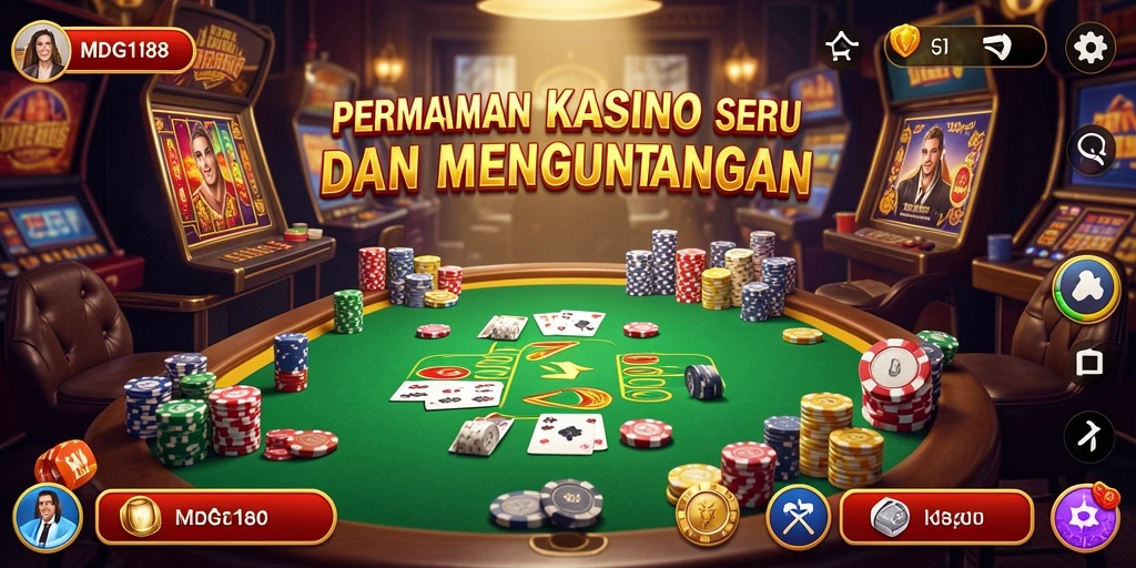 Tampilan gameplay menarik dari MDG188 dengan berbagai permainan Kasino.
