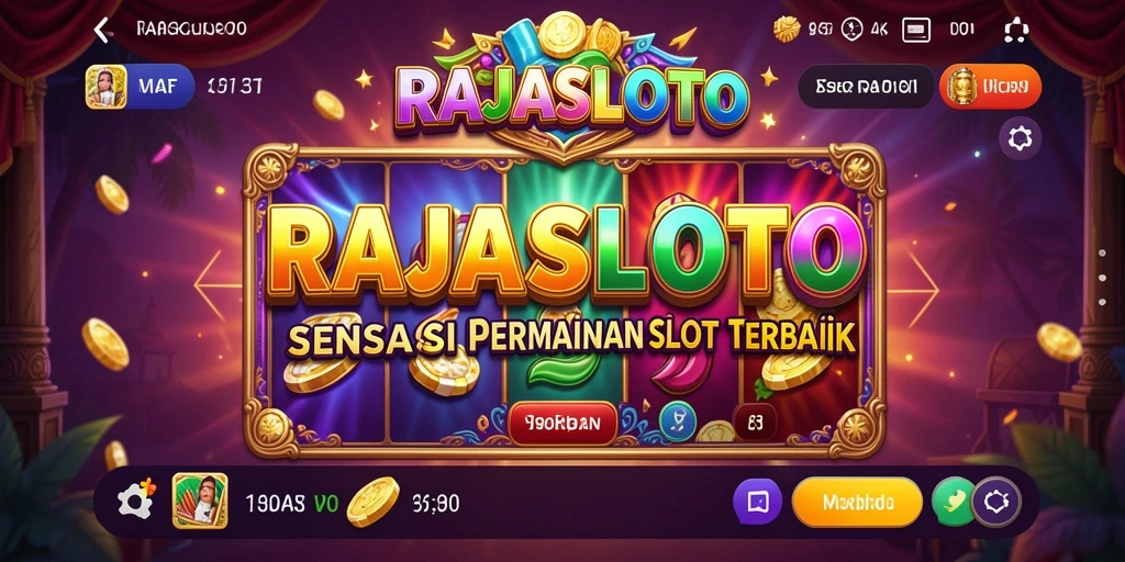Screenshot RAJASLOTO menunjukkan berbagai tema permainan slot yang menarik.