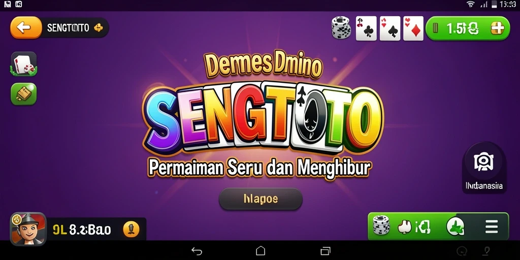 Gambar gameplay SENGTOTO yang menampilkan keseruan permainan Domino.
