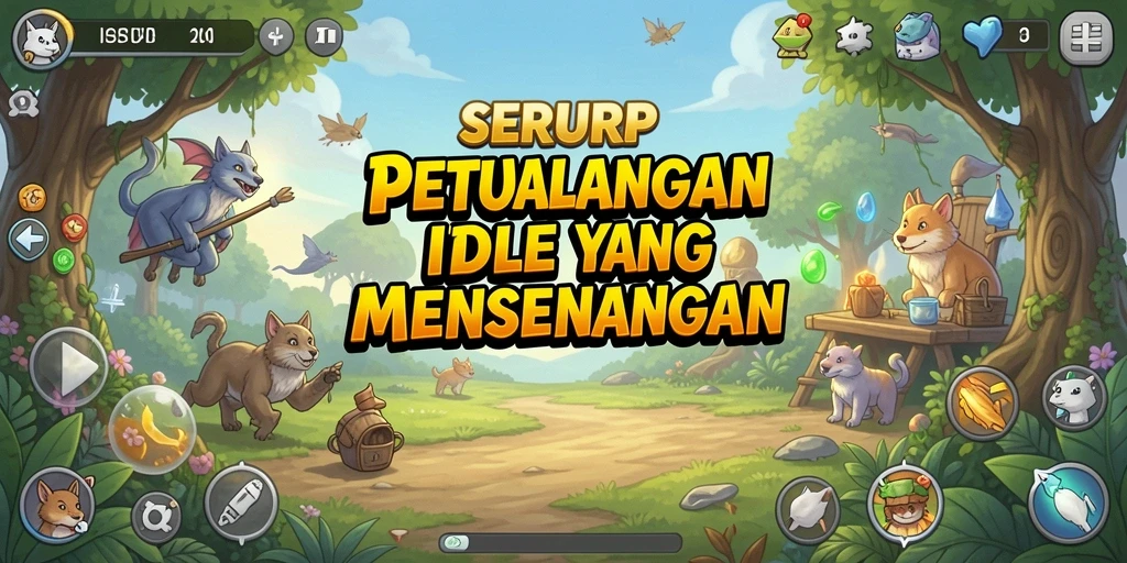Screenshot gameplay SERURP yang menarik dan penuh warna.