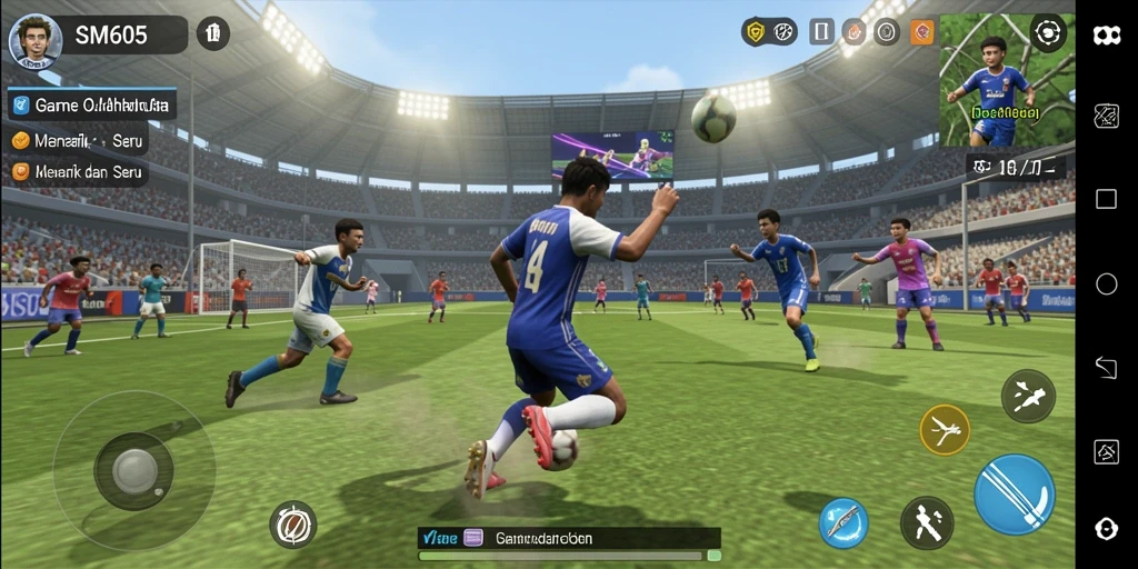 Tangkapan layar gameplay SM605 yang menegangkan dan seru.
